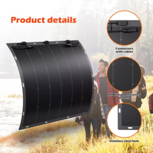 Plugin Solar Flexible Panel 210W Monocrystalline, HPBC 25.8% High Efficiency Panel for RV Boat Balcony Solar System